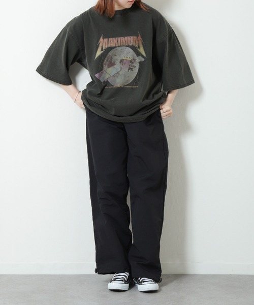 ZIP FIVE(ジップファイブ)の「【ZIP FIVE】レトロプリント ヴィンテージライク ロックプリント バンドTシャツ ビッグシルエットTシャツ 【ピグメント加工】(Tシャツ/カットソー・メンズ・ネイビー/チャコール/ブラック系/ブラック/ネイビー系/グレー系・MEDIUM/LARGE)」の20枚目の写真