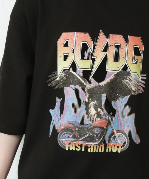 ZIP FIVE(ジップファイブ)の「【ZIP FIVE】レトロプリント ヴィンテージライク ロックプリント バンドTシャツ ビッグシルエットTシャツ 【ピグメント加工】(Tシャツ/カットソー・メンズ・ネイビー/チャコール/ブラック系/ブラック/ネイビー系/グレー系・MEDIUM/LARGE)」の9枚目の写真