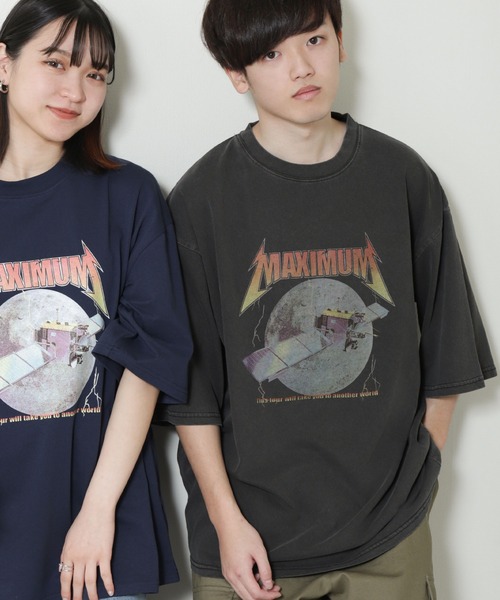 ZIP FIVE(ジップファイブ)の「【ZIP FIVE】レトロプリント ヴィンテージライク ロックプリント バンドTシャツ ビッグシルエットTシャツ 【ピグメント加工】(Tシャツ/カットソー・メンズ・ネイビー/チャコール/ブラック系/ブラック/ネイビー系/グレー系・MEDIUM/LARGE)」の14枚目の写真