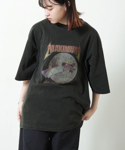 ZIP FIVE(ジップファイブ)の「【ZIP FIVE】レトロプリント ヴィンテージライク ロックプリント バンドTシャツ ビッグシルエットTシャツ 【ピグメント加工】(Tシャツ/カットソー・メンズ・ネイビー/チャコール/ブラック系/ブラック/ネイビー系/グレー系・MEDIUM/LARGE)」の16枚目の写真