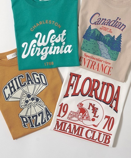 b・ROOM（ビールーム）の「【型崩れしないやわらかコットン】選べる8パターンオリジナルプリントTシャツ（Tシャツ/カットソー・キッズ・オフホワイト/ブルー/バイオレット/トップグレー/ライトベージュ/ブルーグリーン/ブラック/マスタード・110cm/140cm/120cm/100cm/130cm/150cm）」の22枚目の写真