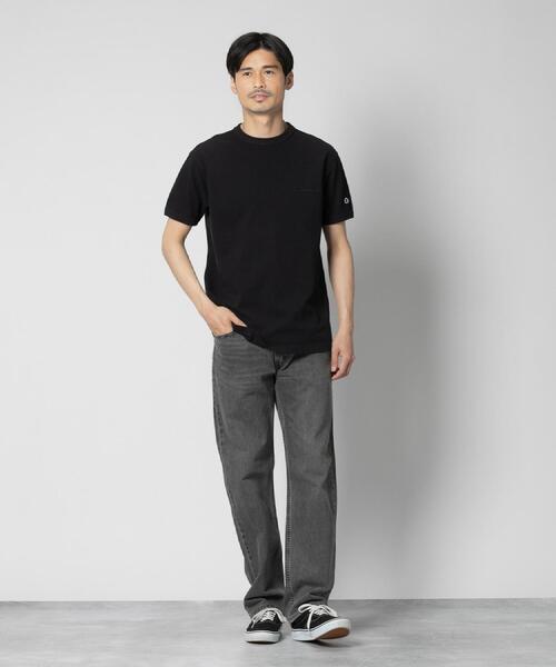 Champion（チャンピオン）の「Champion(チャンピオン)ワンポイントカノコ半袖Tシャツ（Tシャツ/カットソー・メンズ・ダークグリーン/ホワイト/ブラック・M/L/XL）」の10枚目の写真