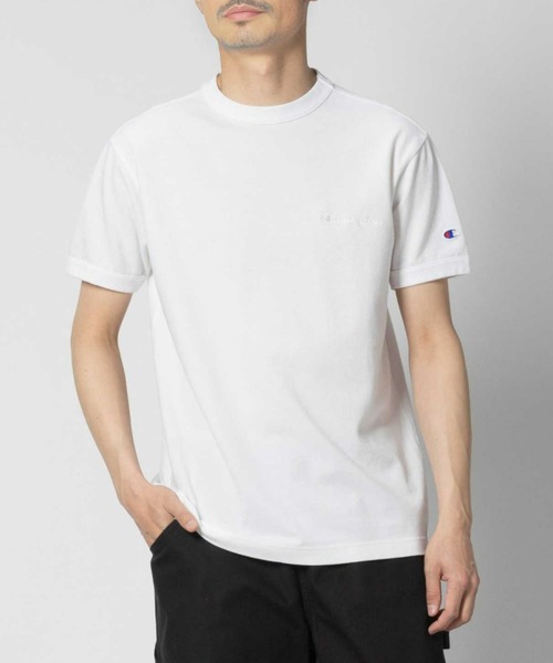 Champion（チャンピオン）の「Champion(チャンピオン)ワンポイントカノコ半袖Tシャツ（Tシャツ/カットソー・メンズ・ダークグリーン/ホワイト/ブラック・M/L/XL）」の2枚目の写真