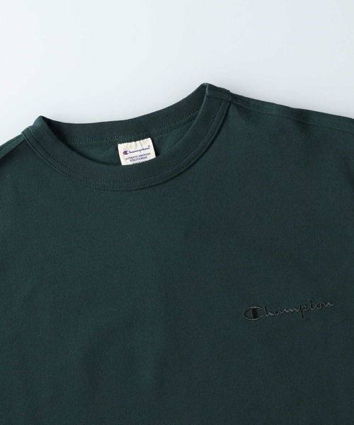 Champion（チャンピオン）の「Champion(チャンピオン)ワンポイントカノコ半袖Tシャツ（Tシャツ/カットソー・メンズ・ダークグリーン/ホワイト/ブラック・M/L/XL）」の7枚目の写真
