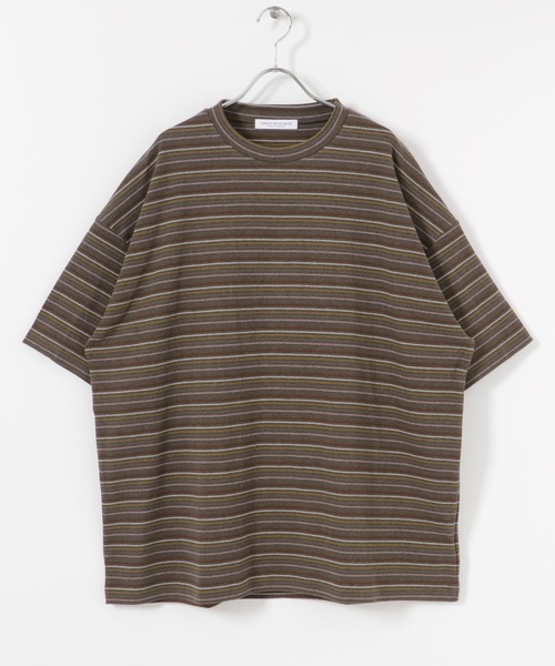 URBAN RESEARCH（アーバンリサーチ）の「マルチボーダーオーバーTシャツ（Tシャツ/カットソー・メンズ・グレー/チャコールグレー/ブラック・MEDIUM/X-LARGE/LARGE）」の19枚目の写真