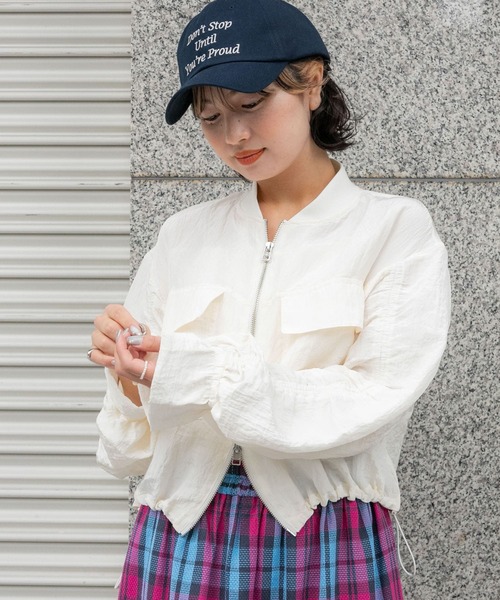 SENSE OF PLACE by URBAN RESEARCH（センスオブプレイスバイアーバンリサーチ）の「ドロストシャーリングシアーブルゾン（ブルゾン・レディース・ブラック/オレンジ/アイボリー・ONE）」の13枚目の写真