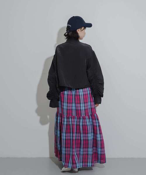 SENSE OF PLACE by URBAN RESEARCH（センスオブプレイスバイアーバンリサーチ）の「ドロストシャーリングシアーブルゾン（ブルゾン・レディース・ブラック/オレンジ/アイボリー・ONE）」の22枚目の写真