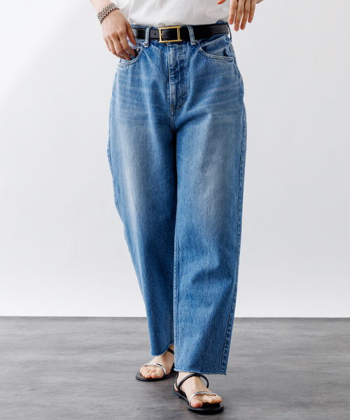 Rouge vif（ルージュヴィフ）の「【RED CARD/レッドカード】別注JAZZ　ルーズテーパードワイドデニム（デニムパンツ・レディース・ブルー・24/23/22/21/25）」の5枚目の写真