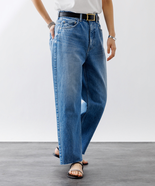 Rouge vif（ルージュヴィフ）の「【RED CARD/レッドカード】別注JAZZ　ルーズテーパードワイドデニム（デニムパンツ・レディース・ブルー・24/23/22/21/25）」の6枚目の写真