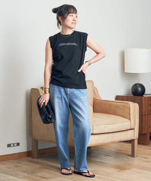 Rouge vif（ルージュヴィフ）の「【RED CARD/レッドカード】別注JAZZ　ルーズテーパードワイドデニム（デニムパンツ・レディース・ブルー・24/23/22/21/25）」の20枚目の写真