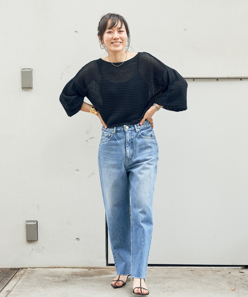 Rouge vif（ルージュヴィフ）の「【RED CARD/レッドカード】別注JAZZ　ルーズテーパードワイドデニム（デニムパンツ・レディース・ブルー・24/23/22/21/25）」の21枚目の写真