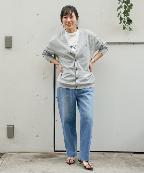 Rouge vif（ルージュヴィフ）の「【RED CARD/レッドカード】別注JAZZ　ルーズテーパードワイドデニム（デニムパンツ・レディース・ブルー・24/23/22/21/25）」の12枚目の写真