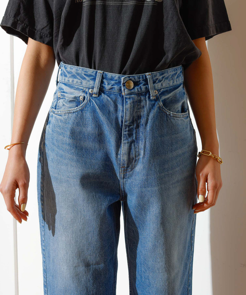 Rouge vif（ルージュヴィフ）の「【RED CARD/レッドカード】別注JAZZ　ルーズテーパードワイドデニム（デニムパンツ・レディース・ブルー・24/23/22/21/25）」の7枚目の写真