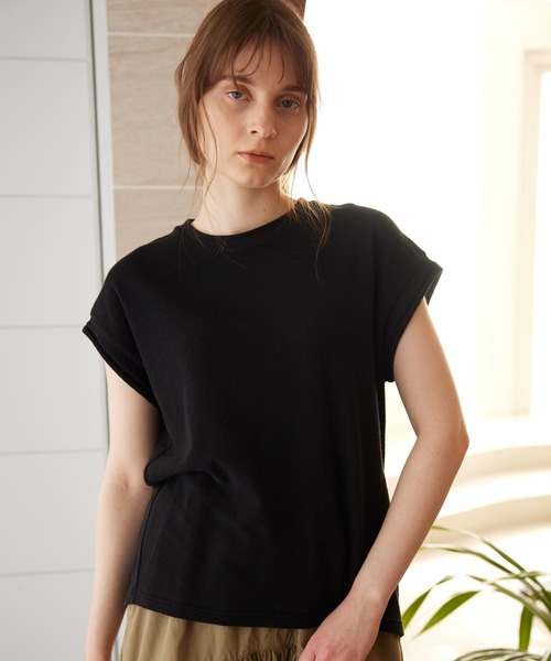 RNA-N(アールエヌエーエヌ)の「M2217 ブロックインレイドロップショルダープルオーバー(Tシャツ/カットソー・レディース・グレイッシュブルー/ブラック/オフホワイト・MEDIUM)」の3枚目の写真