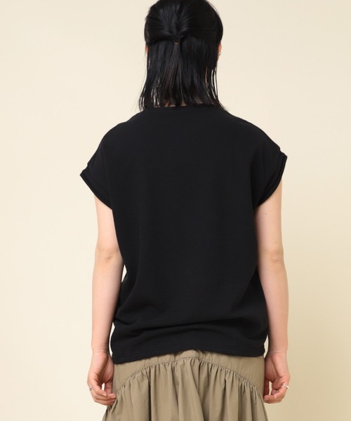 RNA-N(アールエヌエーエヌ)の「M2217 ブロックインレイドロップショルダープルオーバー(Tシャツ/カットソー・レディース・グレイッシュブルー/ブラック/オフホワイト・MEDIUM)」の7枚目の写真