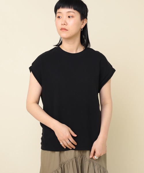 RNA-N(アールエヌエーエヌ)の「M2217 ブロックインレイドロップショルダープルオーバー(Tシャツ/カットソー・レディース・グレイッシュブルー/ブラック/オフホワイト・MEDIUM)」の16枚目の写真