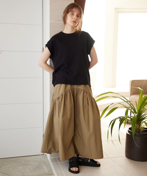 RNA-N(アールエヌエーエヌ)の「M2217 ブロックインレイドロップショルダープルオーバー(Tシャツ/カットソー・レディース・グレイッシュブルー/ブラック/オフホワイト・MEDIUM)」の21枚目の写真
