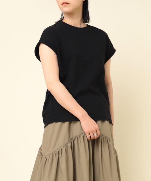 RNA-N(アールエヌエーエヌ)の「M2217 ブロックインレイドロップショルダープルオーバー(Tシャツ/カットソー・レディース・グレイッシュブルー/ブラック/オフホワイト・MEDIUM)」の17枚目の写真