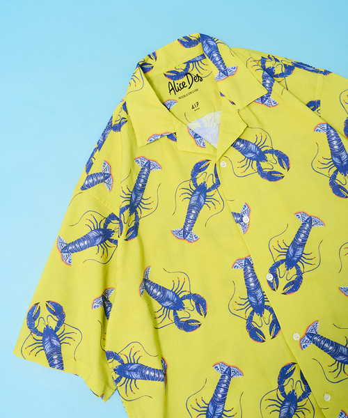 417 EDIFICE（フォーワンセブンエディフィス）の「【Alice Des】 オープンカラーシャツ（シャツ/ブラウス・メンズ・イエロー/ホワイト/ホワイト系その他/ブルー・MEDIUM/LARGE）」の10枚目の写真