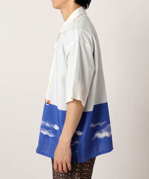 417 EDIFICE（フォーワンセブンエディフィス）の「【Alice Des】 オープンカラーシャツ（シャツ/ブラウス・メンズ・イエロー/ホワイト/ホワイト系その他/ブルー・MEDIUM/LARGE）」の12枚目の写真