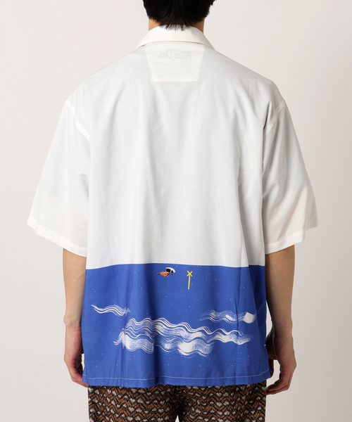 417 EDIFICE（フォーワンセブンエディフィス）の「【Alice Des】 オープンカラーシャツ（シャツ/ブラウス・メンズ・イエロー/ホワイト/ホワイト系その他/ブルー・MEDIUM/LARGE）」の13枚目の写真