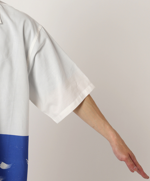 417 EDIFICE（フォーワンセブンエディフィス）の「【Alice Des】 オープンカラーシャツ（シャツ/ブラウス・メンズ・イエロー/ホワイト/ホワイト系その他/ブルー・MEDIUM/LARGE）」の16枚目の写真