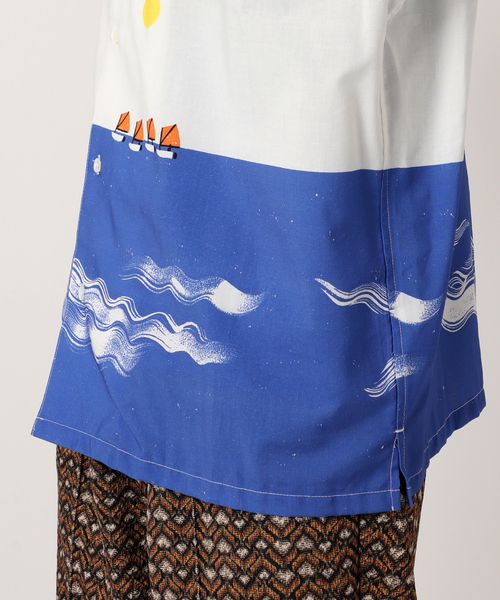 417 EDIFICE（フォーワンセブンエディフィス）の「【Alice Des】 オープンカラーシャツ（シャツ/ブラウス・メンズ・イエロー/ホワイト/ホワイト系その他/ブルー・MEDIUM/LARGE）」の18枚目の写真