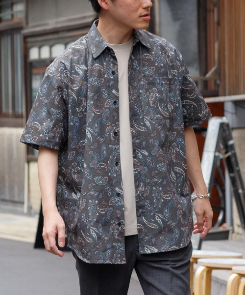 ITEMS URBANRESEARCH（アイテムズ アーバンリサーチ）の「『セットアップ対応』吸水速乾 ドットメッシュ 半袖シャツ（シャツ/ブラウス・メンズ・ブラック/カーキ/ブラウン系その他・MEDIUM/LARGE）」の2枚目の写真
