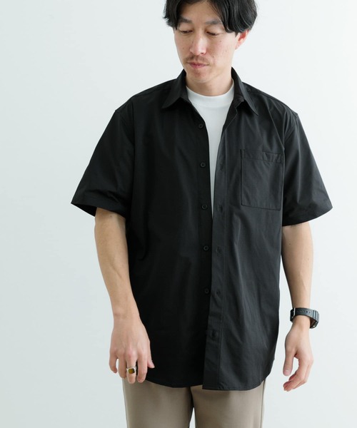 ITEMS URBANRESEARCH（アイテムズ アーバンリサーチ）の「『セットアップ対応』吸水速乾 ドットメッシュ 半袖シャツ（シャツ/ブラウス・メンズ・ブラック/カーキ/ブラウン系その他・MEDIUM/LARGE）」の13枚目の写真