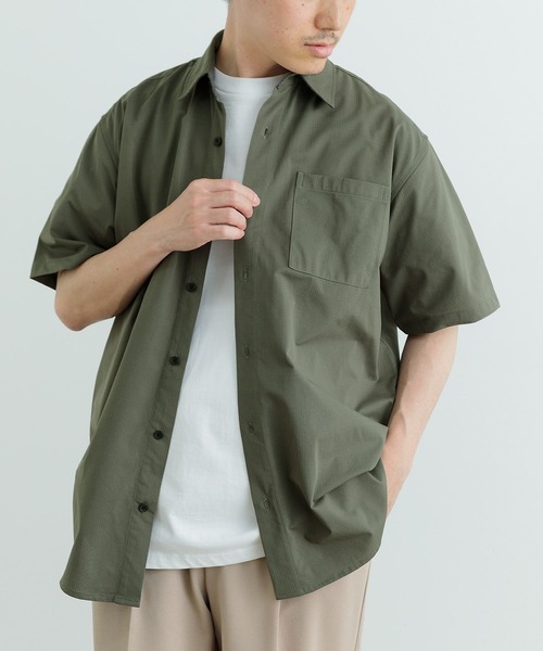 ITEMS URBANRESEARCH（アイテムズ アーバンリサーチ）の「『セットアップ対応』吸水速乾 ドットメッシュ 半袖シャツ（シャツ/ブラウス・メンズ・ブラック/カーキ/ブラウン系その他・MEDIUM/LARGE）」の22枚目の写真