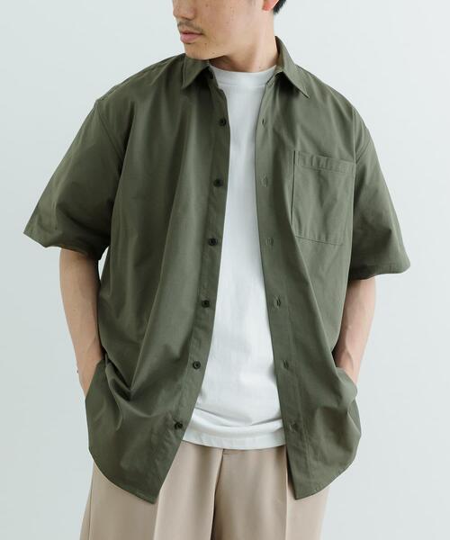 ITEMS URBANRESEARCH(アイテムズ アーバンリサーチ)の「『セットアップ対応』吸水速乾 ドットメッシュ 半袖シャツ(シャツ/ブラウス・メンズ・ブラック/カーキ/ブラウン系その他・MEDIUM/LARGE)」の6枚目の写真