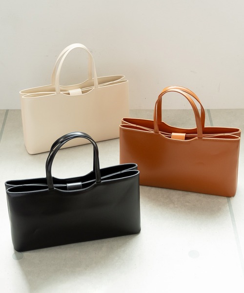 SVEC（シュベック）の「スクエアトートバッグ / ハンドバッグ（トートバッグ・レディース・ブラック/ホワイト/ブラウン・FREE）」の3枚目の写真