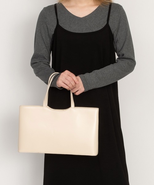 SVEC（シュベック）の「スクエアトートバッグ / ハンドバッグ（トートバッグ・レディース・ブラック/ホワイト/ブラウン・FREE）」の19枚目の写真