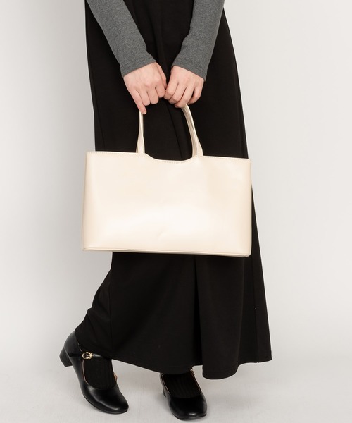 SVEC（シュベック）の「スクエアトートバッグ / ハンドバッグ（トートバッグ・レディース・ブラック/ホワイト/ブラウン・FREE）」の20枚目の写真