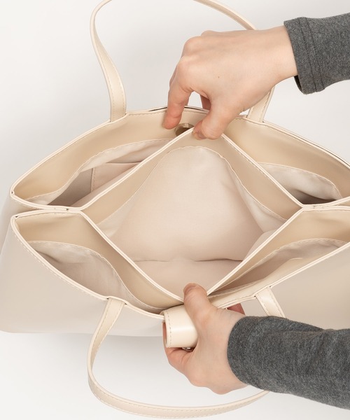 SVEC（シュベック）の「スクエアトートバッグ / ハンドバッグ（トートバッグ・レディース・ブラック/ホワイト/ブラウン・FREE）」の17枚目の写真