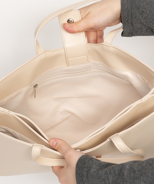 SVEC（シュベック）の「スクエアトートバッグ / ハンドバッグ（トートバッグ・レディース・ブラック/ホワイト/ブラウン・FREE）」の18枚目の写真