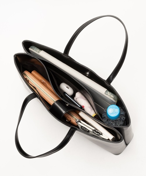 SVEC（シュベック）の「スクエアトートバッグ / ハンドバッグ（トートバッグ・レディース・ブラック/ホワイト/ブラウン・FREE）」の11枚目の写真