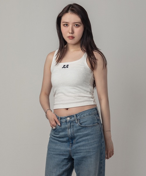 Rest&Recreation（レストアンドレクリエーション）の「RR TERRY TANK TOP - えみ姉 Collaboration（タンクトップ・レディース・ホワイト・FREE）」の8枚目の写真