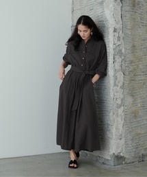 【LARUTA】R/麻ミリタリーシャツワンピース