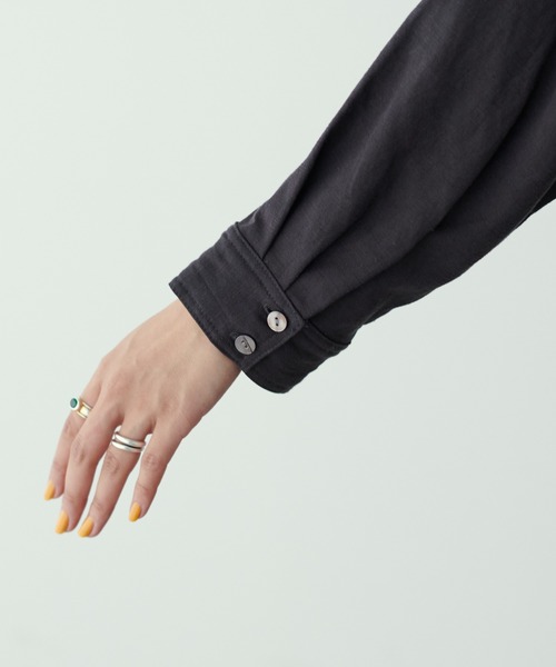 LARUTA（ラルータ）の「【LARUTA】R/麻ミリタリーシャツワンピース（ワンピース・レディース・ブルー系その他/スミクロ/カーキ・FREE）」の21枚目の写真