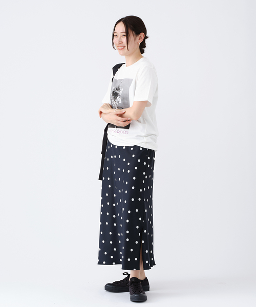 IENA（イエナ）の「ドットバイヤス サテンスカート（スカート