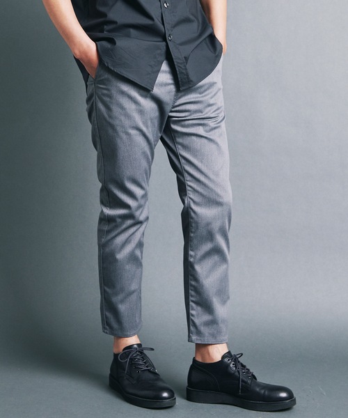Magine（マージン）の「T/C TWILL STRETCH CROPPED PANTS:ポリエステル/コットン ストレッチ クロップドパンツ（チノパンツ・メンズ・ブラック/ベージュ/グレー/オリーブ・46/44/48）」の2枚目の写真