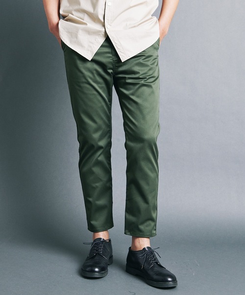 Magine（マージン）の「T/C TWILL STRETCH CROPPED PANTS:ポリエステル/コットン ストレッチ クロップドパンツ（チノパンツ・メンズ・ブラック/ベージュ/グレー/オリーブ・46/44/48）」の4枚目の写真