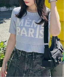 Heather | フロントロゴニット（半袖） 118750(ニット/セーター)