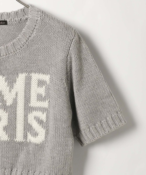 Heather(ヘザー)の「フロントロゴニット(半袖) 118750(ニット/セーター・レディース・オフホワイト/グレー/ブルー・FREE)」の6枚目の写真