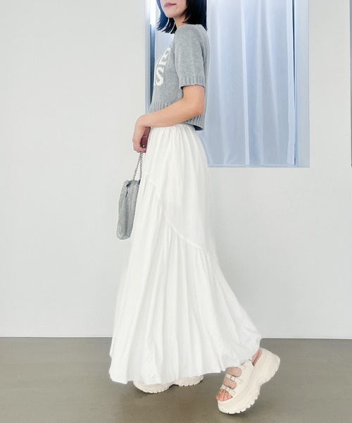 Heather(ヘザー)の「フロントロゴニット(半袖) 118750(ニット/セーター・レディース・オフホワイト/グレー/ブルー・FREE)」の21枚目の写真