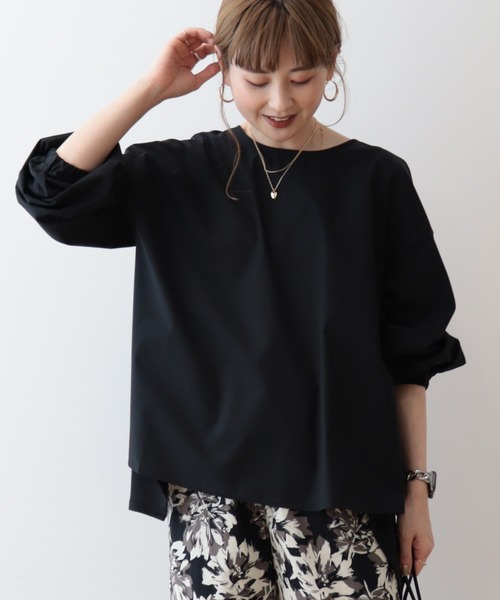 セール】異素材バックタックドッキングプルオーバー（Tシャツ