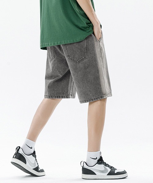 Ressaca（レサーカ）の「グラデーション サイドラインデニムショートパンツ（デニムパンツ・メンズ・グレー/ブラック/ライトブルー/ブラウン・M/L/XL）」の12枚目の写真