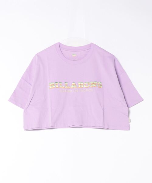 BILLABONG（ビラボン）の「BILLABONG レディース EMB LOGO SHORT CROPPED TEE Ｔシャツ 【2024年夏モデル】/ビラボンショート丈半袖Tシャツ（Tシャツ/カットソー・レディース・ブラック/グリーン系その他/ホワイト/パープル・MEDIUM）」の4枚目の写真