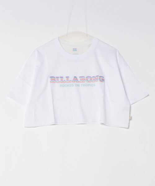 BILLABONG（ビラボン）の「BILLABONG レディース EMB LOGO SHORT CROPPED TEE Ｔシャツ 【2024年夏モデル】/ビラボンショート丈半袖Tシャツ（Tシャツ/カットソー・レディース・ブラック/グリーン系その他/ホワイト/パープル・MEDIUM）」の2枚目の写真